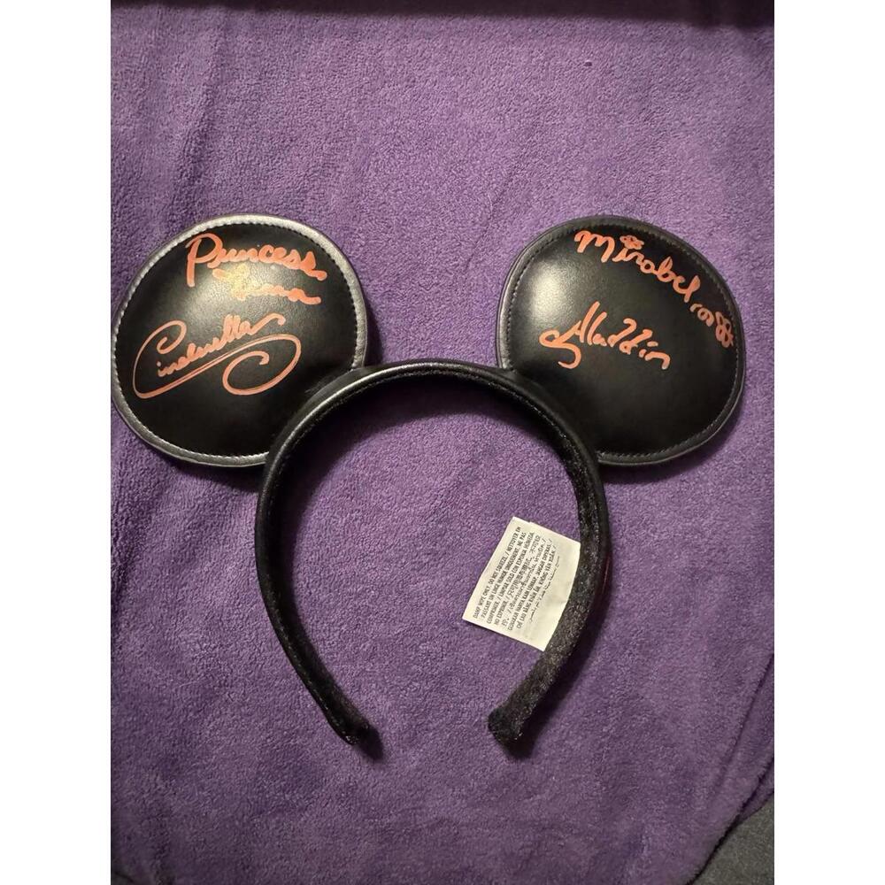 Autographed Disney Faux Leather Ears Headband